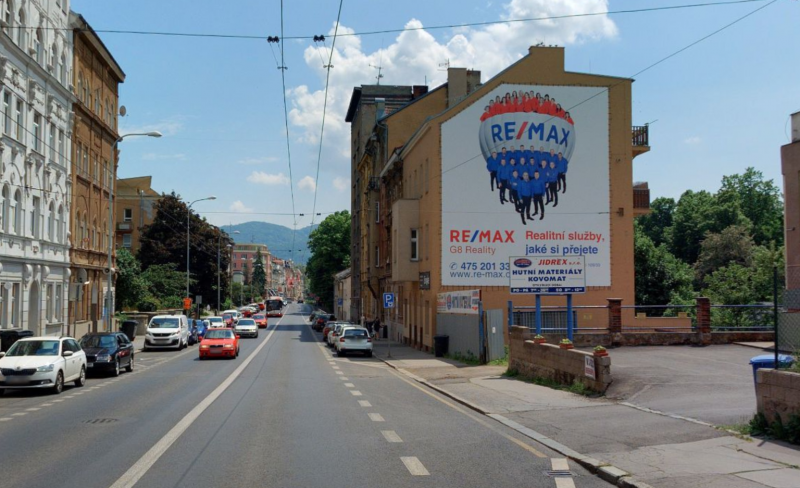 Pronájem reklamní plochy na štítě domu v centru města Ústí nad Labem